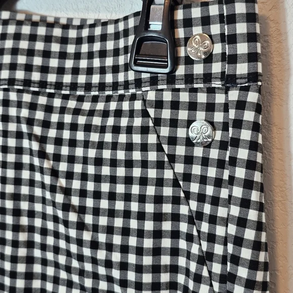 Rafaella Black and White Checkered Ankle Pants Women's Size 10 - Picture 6 of 8